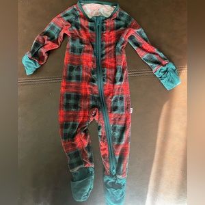 Little sleepies tartan zippy